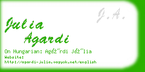 julia agardi business card